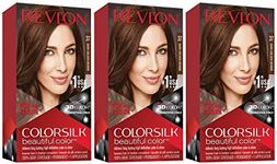 Revlon Colorsilk Beautiful Color, Dark Golden Brown, 3 Count