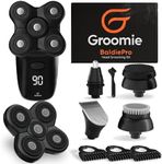 GROOMIE BaldiePro Blade Refill - Cordless Head Shavers for Bald Men - Electric Razor Replacement Blades for Bald Head and Face - Comfort Head Shaver - Bald Head Care for Men - Waterproof for Wet and