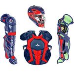 All-Star System 7 Axis Youth Two Tone Catcher's Set, Navy/Scarlet