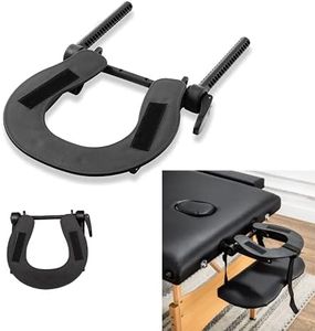 1Pcs Massage Table Face Cradle,HOINCO Black Cradle Bed Standard Universal Adjustable Headrest for Tables EGA-3