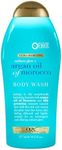 OGX Radiant Glow + Argan Oil of Morocco Extra Hydrating Body Wash for Dry Skin, Moisturizing Gel Body Cleanser for Silky Soft Skin, Paraben-Free, Sulfate-Free Surfactants, 19.5 fl oz