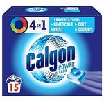 Calgon 4-in-1 Washing Machine Cleaner and Water Softener Tablets, Removes Limescale & Odours, Deep Clean, Units: 15 Tablets, Pack of 1 (Packaging May Vary)