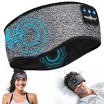 MUSICOZY Sleep Headphones Headband Bluetooth Soft Headphones for Sleeping & Sport with Thin Speakers,Wireless Music Headphones Tech Gadgets Gifts for Men Women Teens Yoga Relax Travel