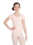 Capezio Big Girls' Classic Short Sleeve Leotard,Ballet Pink,M (8-10)