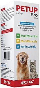 Skyec Petup Pro Syrup Multi-Vitamin Multi-Oxidant Multi-Minerals Amino Acids Supplement For Dogs And Cats 500Ml, Liquid