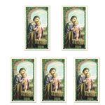 St. Joseph Laminated Catholic Prayer Cards Set of Five