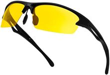 KANASTAL Night Vision Glasses Night Driving Glasses for Men Women Sport Anti Glare Yellow Glasses Mens Womens Glasses for Driving
