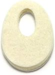 Oval Shaped Felt Callus Protective Pads - Adhesive Foot Pads That Surround Calluses from Rubbing On Shoes - 1/8"