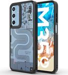 KAPAVER Cyber-i Edition Back Cover Case Compatible with Galaxy M35 (PC+TPU) (Cyber-i Black)