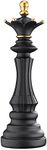 Navaris Chess Statue Decor Piece - 14.5" Tall Decorative Resin Sculpture - Large Game Figure Decoration Ornament for Home, Office, Study - Black Queen