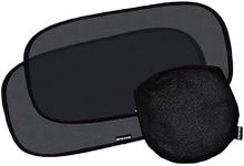 Car Window Shade - (2 Pack) - XL - 25" x 16" - Cling Sunshade for Car Windows - Sun Glare and UV Rays Protection for Your Child - Baby Side Window Car Sun Shades by Enovoe