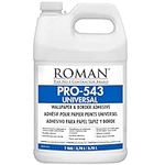 ROMAN’s PRO-543 Universal Border and Wallpaper Adhesive for Home Improvement, White, 1 Gallon (250 Sq. Ft.)