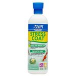 API POND STRESS COAT Pond Water Conditioner, Safe For Pets When Used As Directed, 473 ml Bottle,White