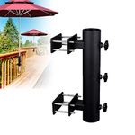 VANROUG Heavy Duty Parasol Holder Patio Umbrella Stand Mount Umbrella Stand Bench Buddy Umbrella Holder Fixed Clip Umbrella Clamp for Deck,Railings,Beach Courtyard Balcony,Boats,Tailgates