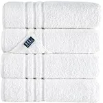 Hawmam Linen White Bath Towels 4 Pa