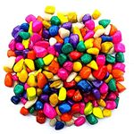 Foodie Puppies Colored Decorative Multicolor Stones - (2Kg, Small) for Home, Outdoor Decoration, Art & Craft, Vase Fillers, Aquarium, Fish Tank, Garden, Lawn, Multi-Purpose Unplanted Substrate