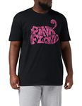 Pink Floyd Men's Swirl Logo Short Sleeve T-Shirt, Black, Large