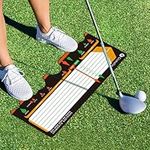 Golf Training Mat for Beginners | Posture Assistance and Entry-Level Stance Corrector | Golf Training Aids Pad for Men Women (Black)