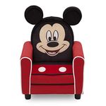 Delta Children Figural Upholstered Kids Chair, Wood,Disney Mickey Mouse