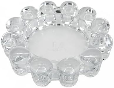 Alice Lane Original Bubble Candle Dish – Chic Clear Glass Candle Dish for Home Decor – Decorative Modern Candle Holder for Small Candles & Diffusers