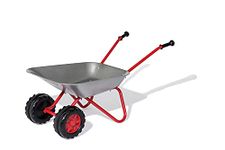 rolly toys 271849Rolly Toys Wheelbarrow with Double Wheel,Comfortable Handles,Holds up to 25 kg,Children Toy from 2 ½ Years,Metal,Silver