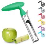 Asdirne Apple Corer, Apple Corer Remover with ABS Handle and Serrated Stainless Steel Blade, Green