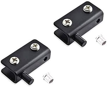 KAIISSA 2 Pack of Stainless Steel Glass Door Pivot Hinge, 40x20x10mm Adjustable Glass Door Hinge Clamp, No Drilling Glass Showcase Clip Cabinet Pivot Hinge Clip for 5-8mm Thickness Glass, Black