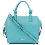 Calvin Klein Women's Tinley Top Zip Mini Bag Crossbody, Turquoise/White/Black, One Size