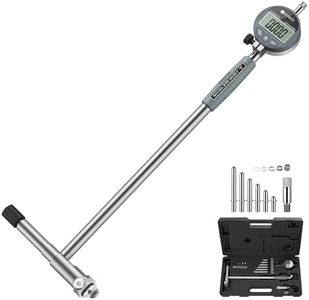 Neoteck 6-10"/0.0005" Digital Indicator Bore Gauge Set with 6 PCS Anvils 9.8" Measuring Depth Dial Bore Gauge with ABS Storage Box for Engine Cylinder Measurement