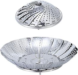 Stainless Steel Steamer Foldable Vegetable Steamer Basket, Premium Veggie Steamer Basket - Folding Expandable Steamers to Fits Various Size Pot