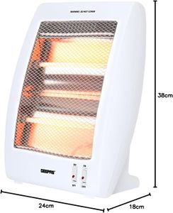 Geepas Quartz Halogen Heater 2-Pack – Energy Efficient Home Heating