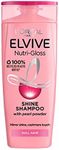 L'Oreal Elvive Nutri Gloss Shine Shampoo 250ml Pack of 6