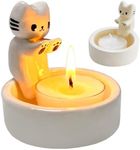 Yizemay Cat Candle Holder, Cat Tea Light Candle Holders, Cat Warming Paws Candle Holder, Candles & Holders Home Party Weddings Gift, Cute Candles Holder Home Accessories for Cat Lovers, CH-001