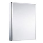 MM MOVO Medicine Cabinet with Mirror, 30 Inch x 24 Inch Aluminum Mirror Cabinet with Single Door and Double Mirrors, Bathroom Medicine Cabinet, Recess or Surface Mount Installation