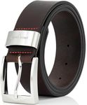 Pierre Cardin Men's Leather Belt 40 mm Wide Belt Men's Full Leather Belt Black/Brown, black, 105