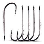 Baitholder Fishing Hooks,100pcs Barbed Shank Beak Long Shank Hooks High Carbon Steel Baith Holder Hook with 2 Barbs Bait Keep Jig Fish Hooks for Saltwater Freshwater Fishing (3/0-100pcs)