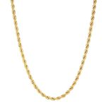 Source 18 inch 18ct Gold plated 3mm thick Braided Rope Chain Necklace