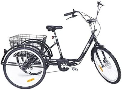 SOLOROCK 24" 6 Speed Folding Tricycle - Agile246-Fold (Matt Black)