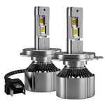 Aukee H4 LED Headlight Bulb, 50W 6000K 10000 Lumens Extremely Bright (9003 Hi/Lo) Cool White Conversion Kit Replacement Light Bulb