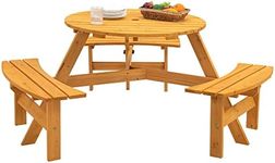Fulvari 6 Person Wooden Picnic Tabl