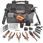 VonHaus Cordless Hand Drill and Household Tool Kit - 94pc Tool Kit for Beginners - Includes 3.6V/Cordless Lithium-ion Screwdriver - Power & Hand Tools with Drill Sets in Case