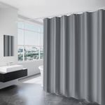 DUFU Shower Curtain Green-Grey Polyester Bathroom Curtain With 12 Hooks, Weighted Hem Quick-Drying Washable Waterproof Bath Curtain 180 x 200cm Shower Curtain Liner - Green-Grey