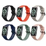 kwmobile Strap Set compatible with Huawei Band 6 & 6 Pro/Honor Band 7 & 6 Straps - 6x TPU Silicone Replacement Wristband - Multicolor