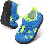 BARERUN Toddler Sandals Girl Boy Beach Pool Swim Water Shoes Sandals Summer Soft Sole First Walker Barefoot Crib Shoes for Infant Newborn Babies Blue 8 Toddler