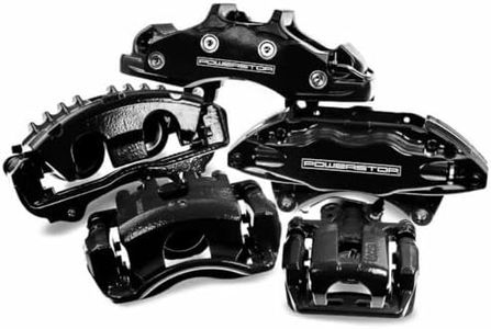 Power Stop S5236BLK Front Pair of High-Temp Black Powder Coated Calipers