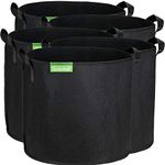 GardenMate 5-Pack 30 litres/8 gallons soft-sided plant pots – Grow bags with soft felt-like texture that promote air root pruning - BLACKLINE