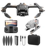 Drones with UHD Camera for Adults 3 Axis Brushless Drone with 4K/30FPS Video 48MP Photo with 5GHz Transmission, Intelligent GPS Auto Return, Brushless Motor, Auto Return, 3D Flips, Headless Mode, Aerial Photography Multicolor