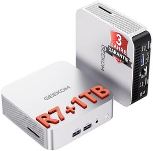 GEEKOM A6 Mini PC mit AMD Ryzen 7 6800H(übertrifft 7730U/7640HS), 1TB PCIe 4.0 SSD | 16GB DDR5 RAM(bis zu 96 GB) | 2xUSB4 | 3 Jahre Garantie | Windows 11 Pro, Mini PC, Ideal für Homeoffice & Kreative