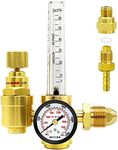 OYHBO Argon/CO2 Flow Meter Gas Regulator Guage for TIG MIG Welder Welding Gas-saving CGA580 Inlet