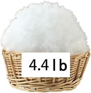 JOYLION Cotton and Polyester Fiberfill Stuffing for Stuffed Animals Crafts Pillows and Decorations 4.4 lb Snow Fluff Batting